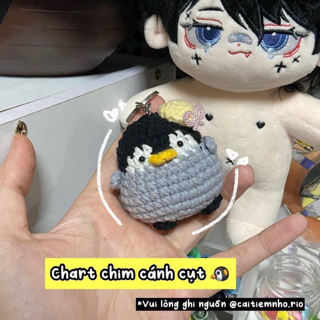 Chart móc len chim cánh cụt dễ thương
