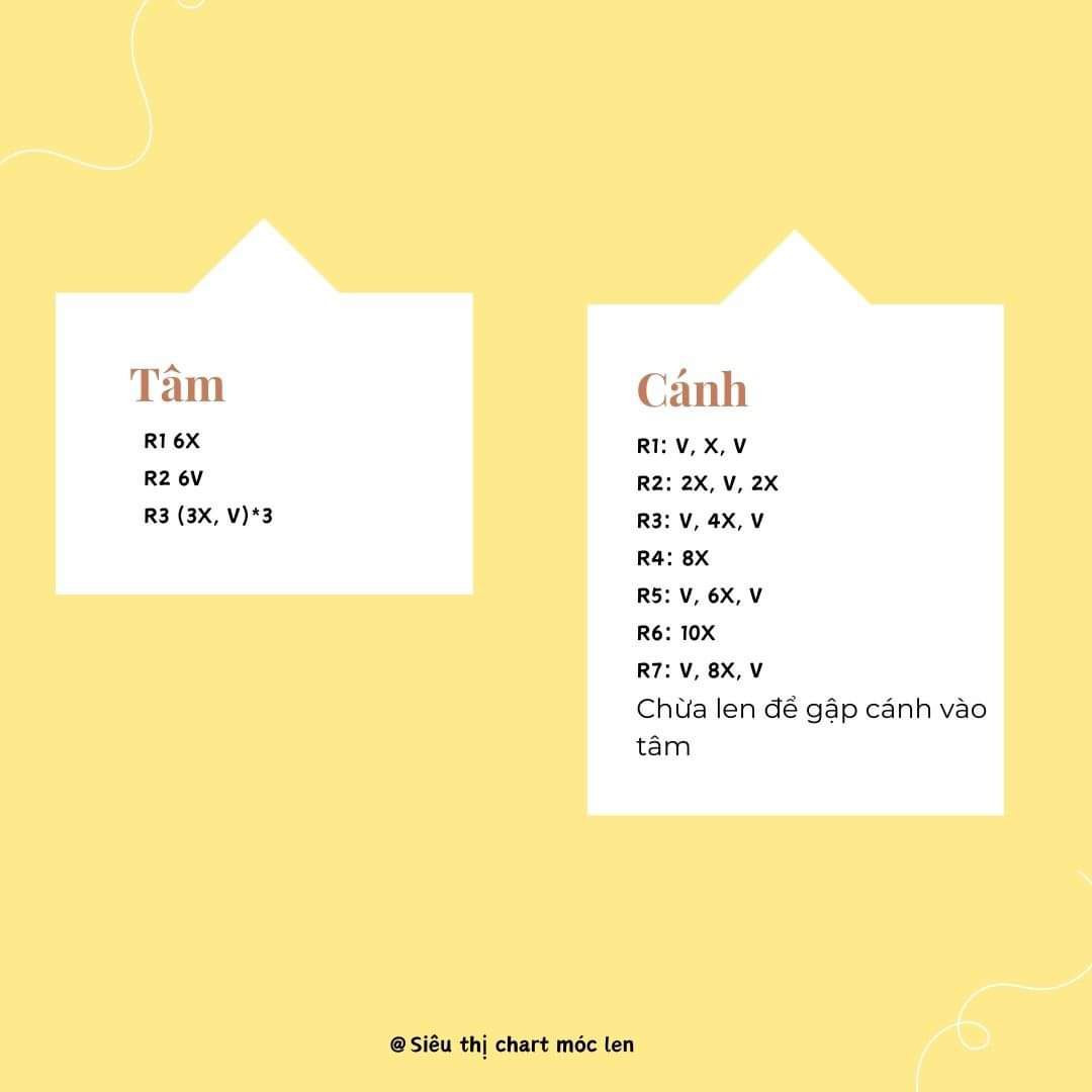 Chart móc len chong chóng nhiều màu sắc