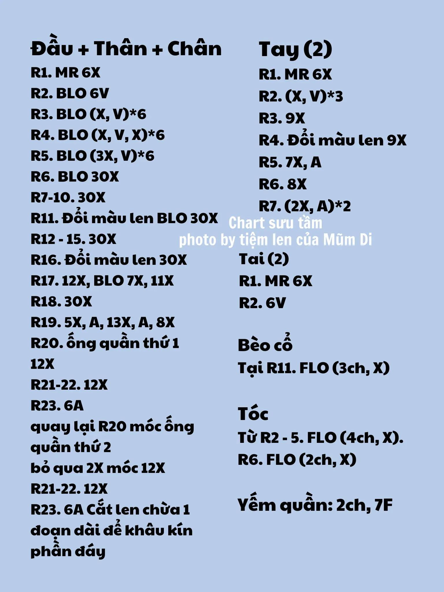 Chart móc len chú cừu già đeo kính, mặc quần xanh lá