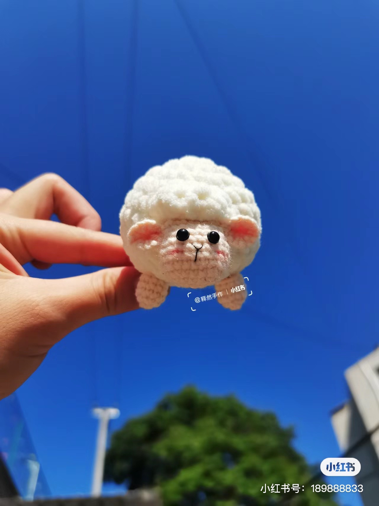 Chart móc len Cừu Trắng dễ thương