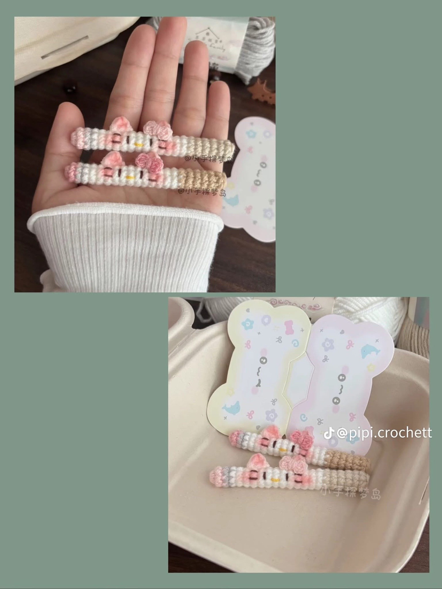 Chart móc len Điếu thuốc Kitty dễ thương