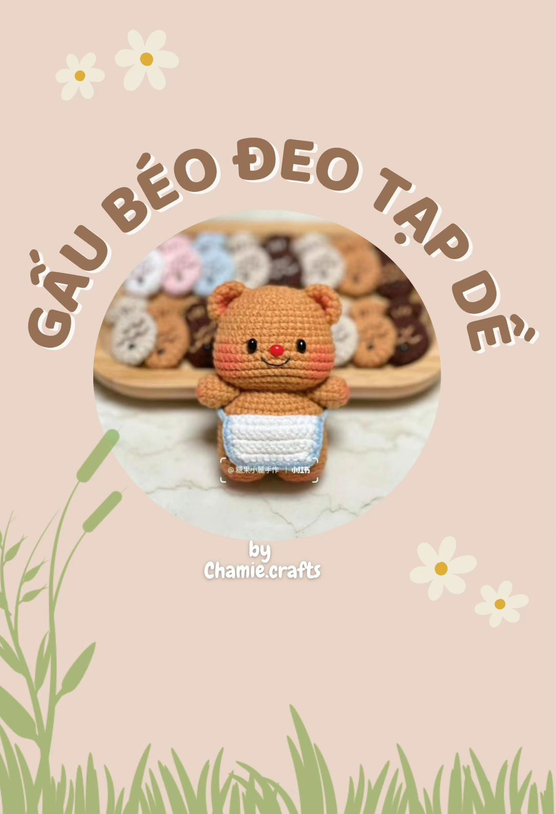 Chart Móc Len Gấu Béo Đeo Tã Dễ Thương