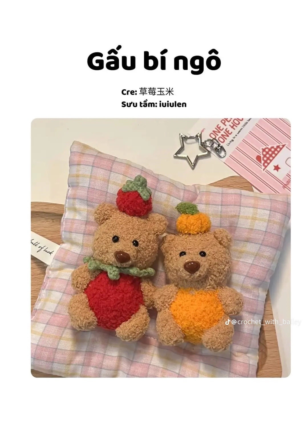 Chart móc len Gấu bí ngô dễ thương