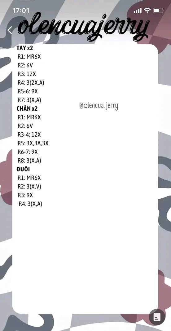 Chart móc len gấu bông Teddy màu kem và xanh pastel