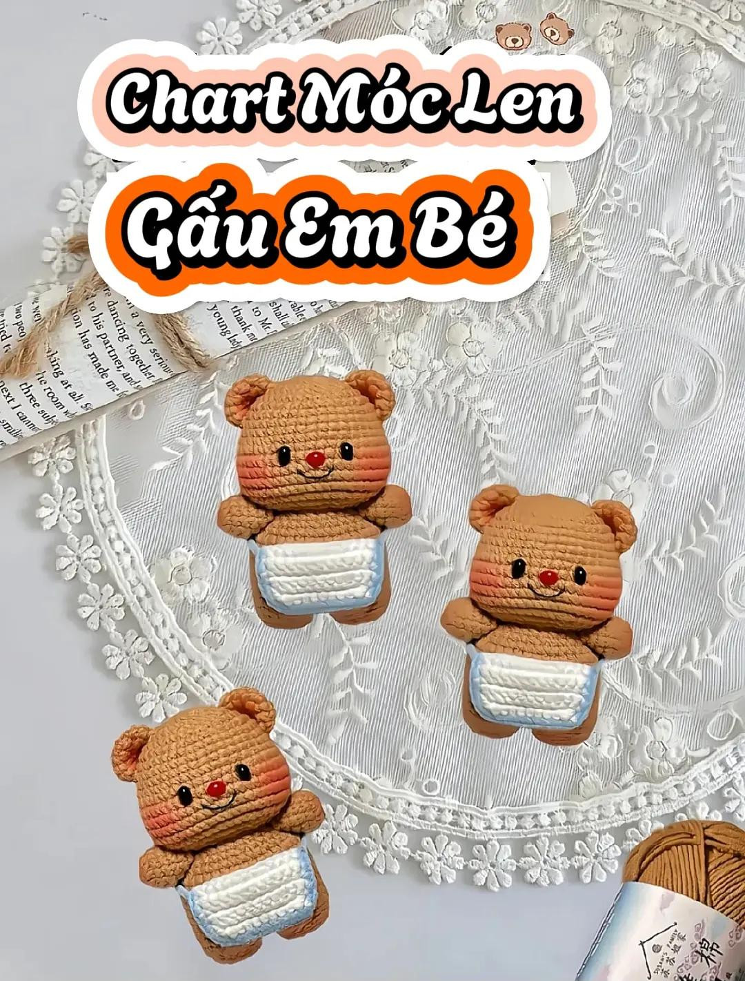 Chart Móc Len Gấu Em Bé: Hướng dẫn chi tiết cách móc gấu bông dễ thương mặc tã