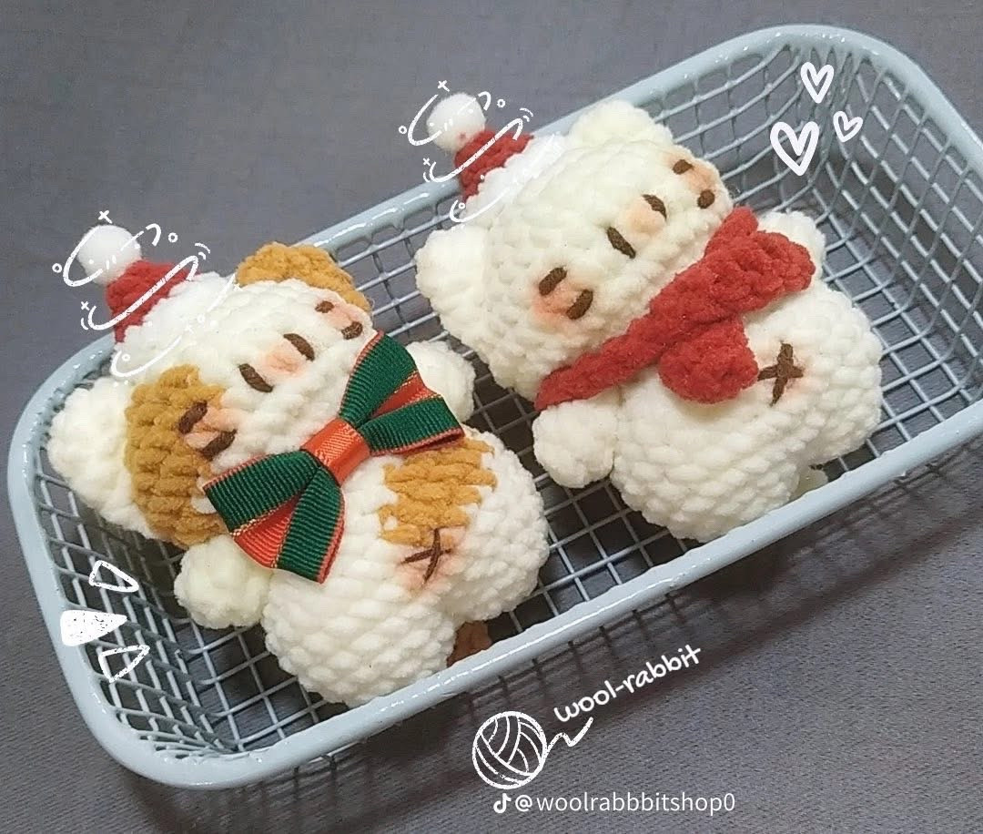 Chart Móc Len Gấu Noel Cặp Đôi Ngọt Ngào