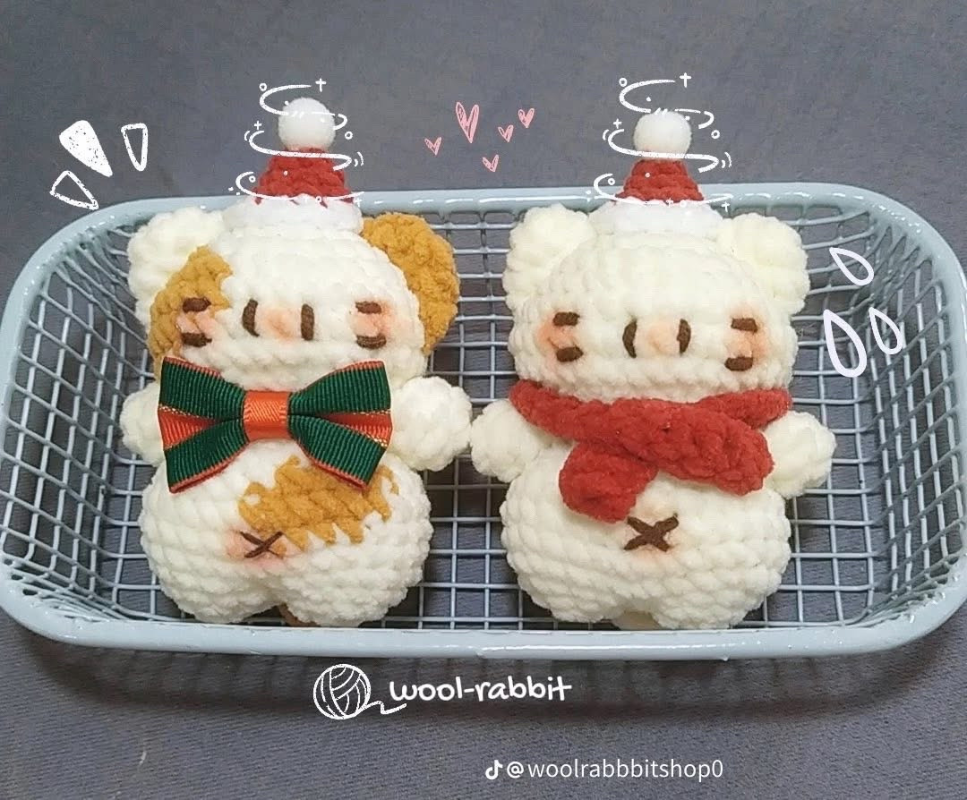 Chart Móc Len Gấu Noel Cặp Đôi Ngọt Ngào