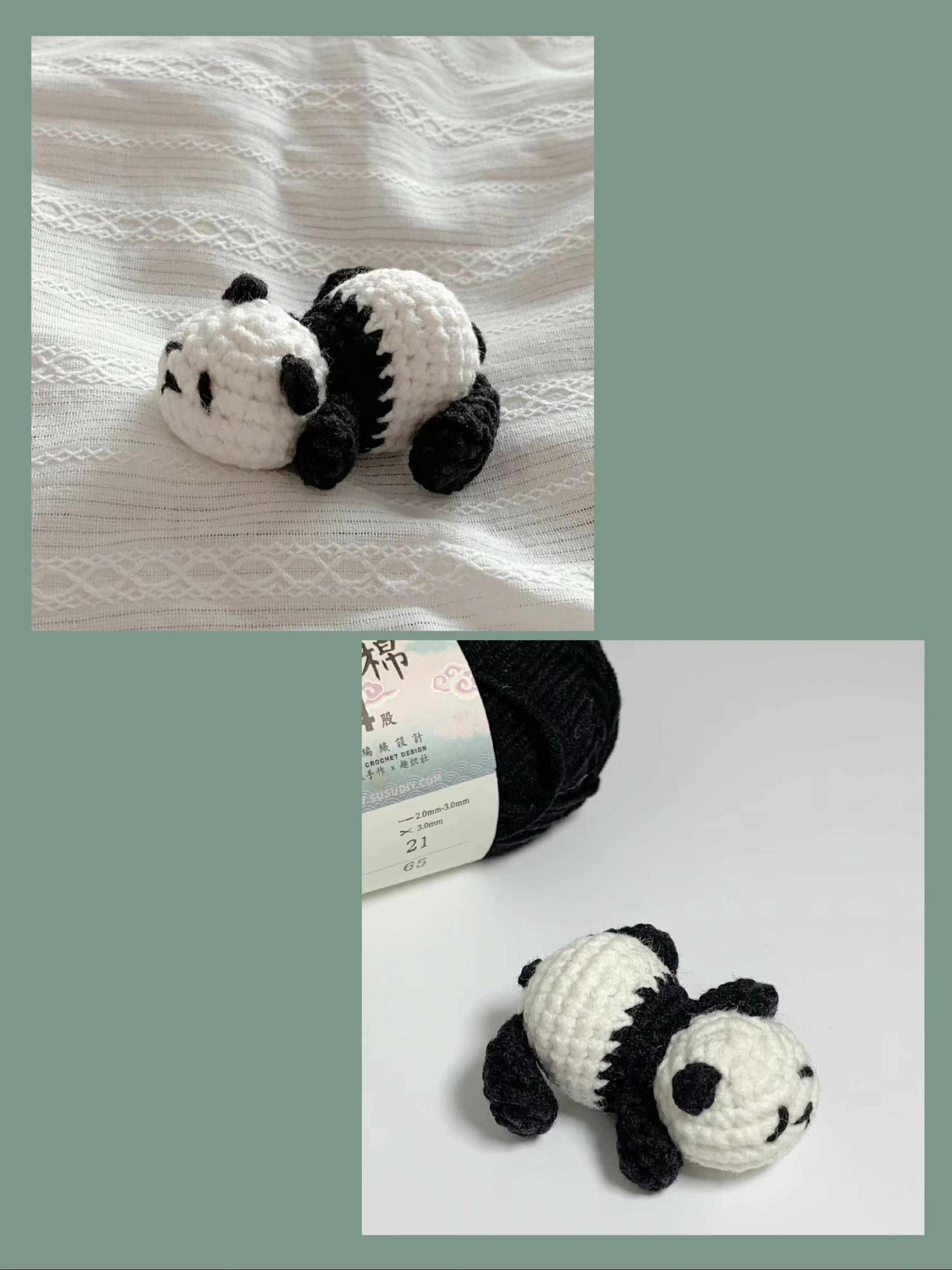 Chart móc len Gấu trúc Panda lười biếng dễ thương, hướng dẫn chi tiết từng hàng