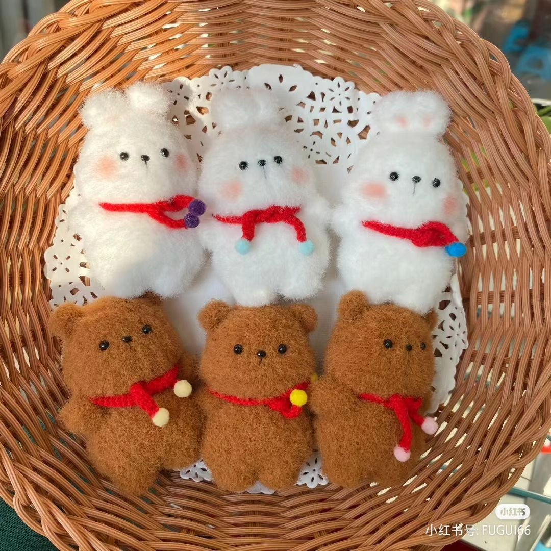 Chart Móc Len Gấu Và Thỏ Bé Nhí Khăn Đỏ