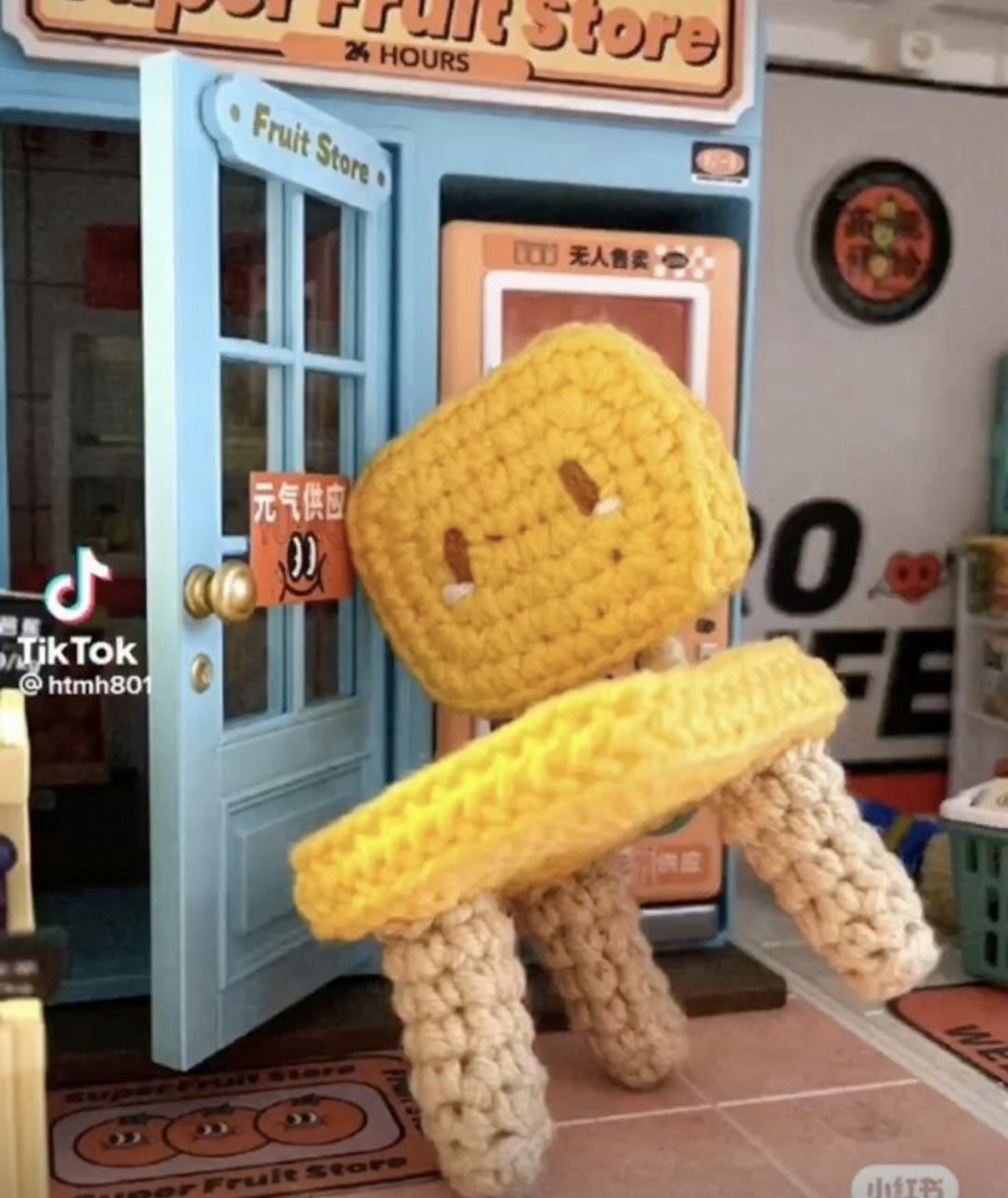 Chart móc len ghế 3 chân siêu dễ thương