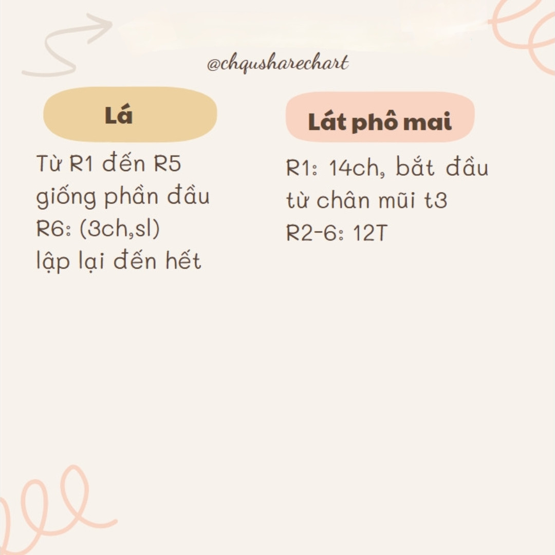 Chart Móc Len Hamburger Cún Khủng Long Dễ Thương