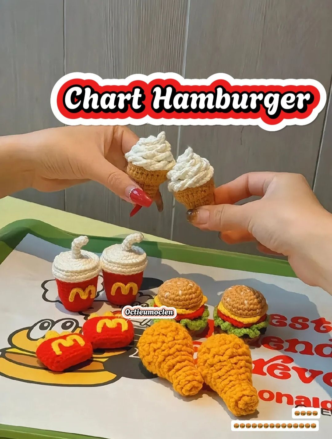 Chart Móc Len Hamburger McDonald's Chi Tiết Từng Phần