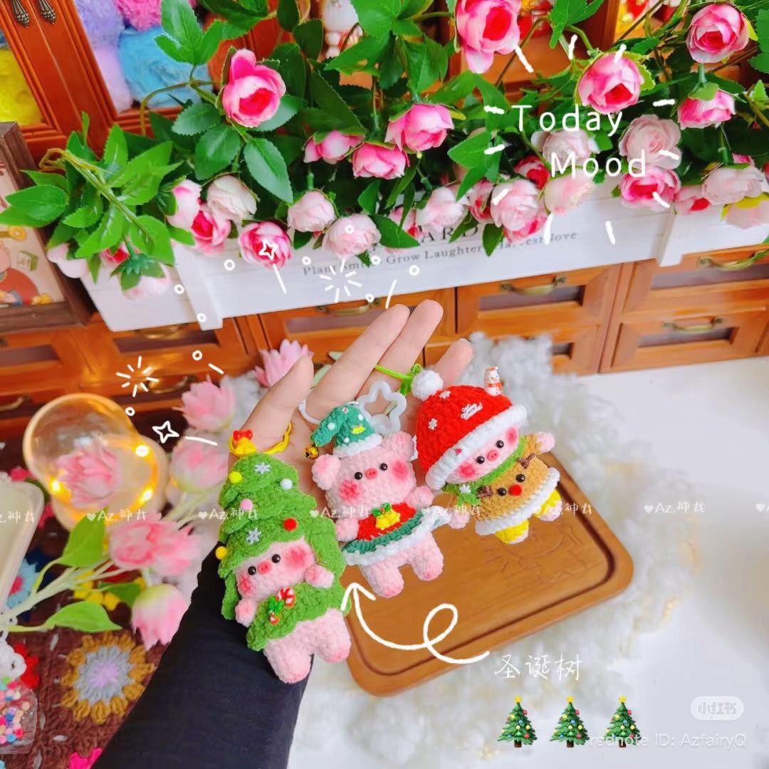 Chart Móc Len Heo Giáng Sinh Dễ Thương