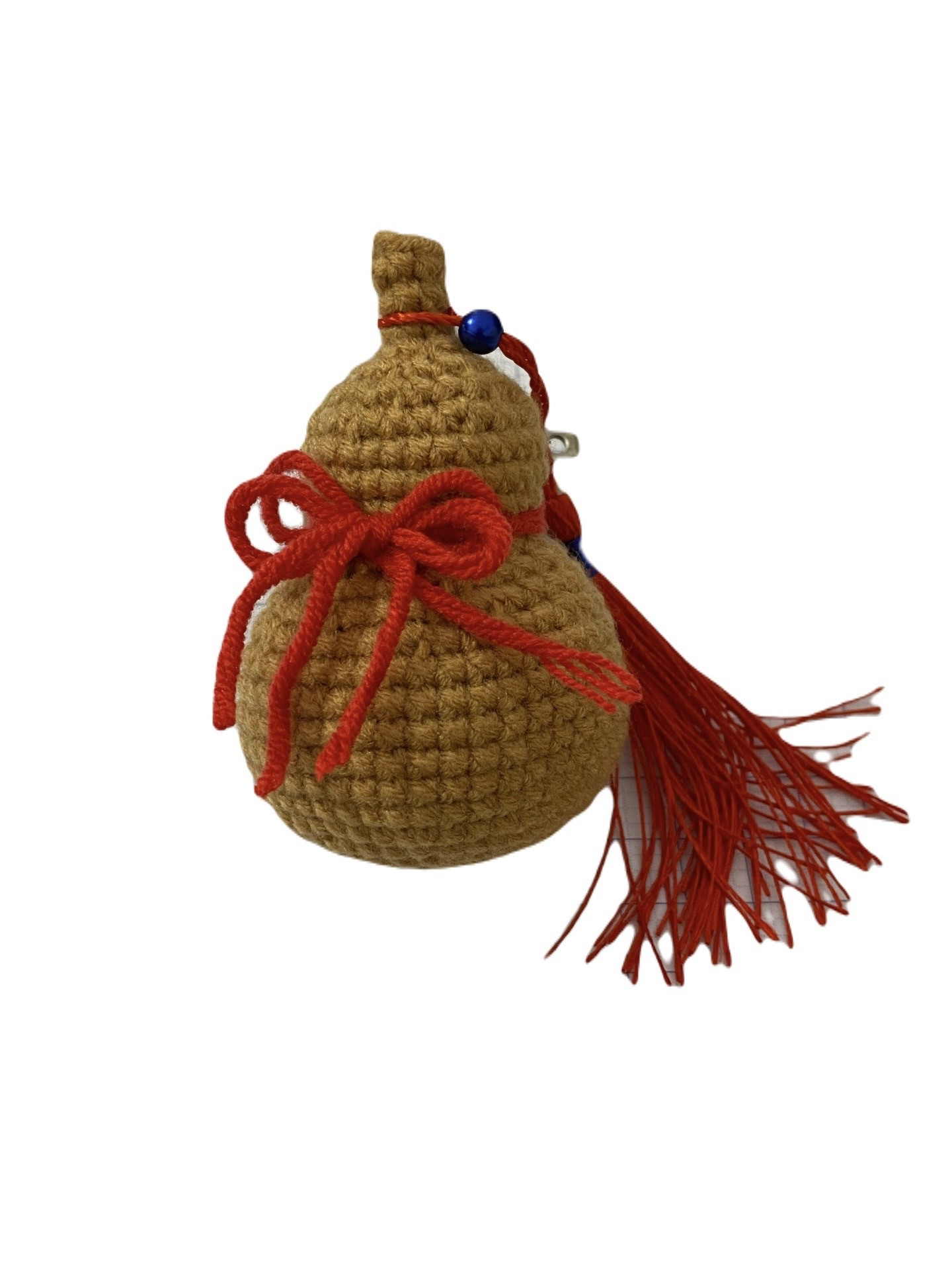 Chart móc len hồ lô nâu kích thước 10cm