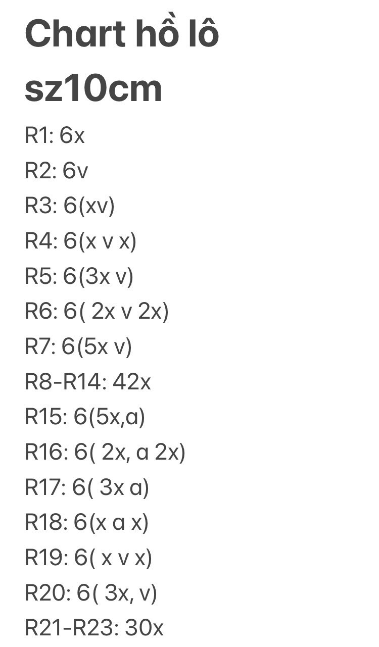 Chart móc len hồ lô nâu kích thước 10cm