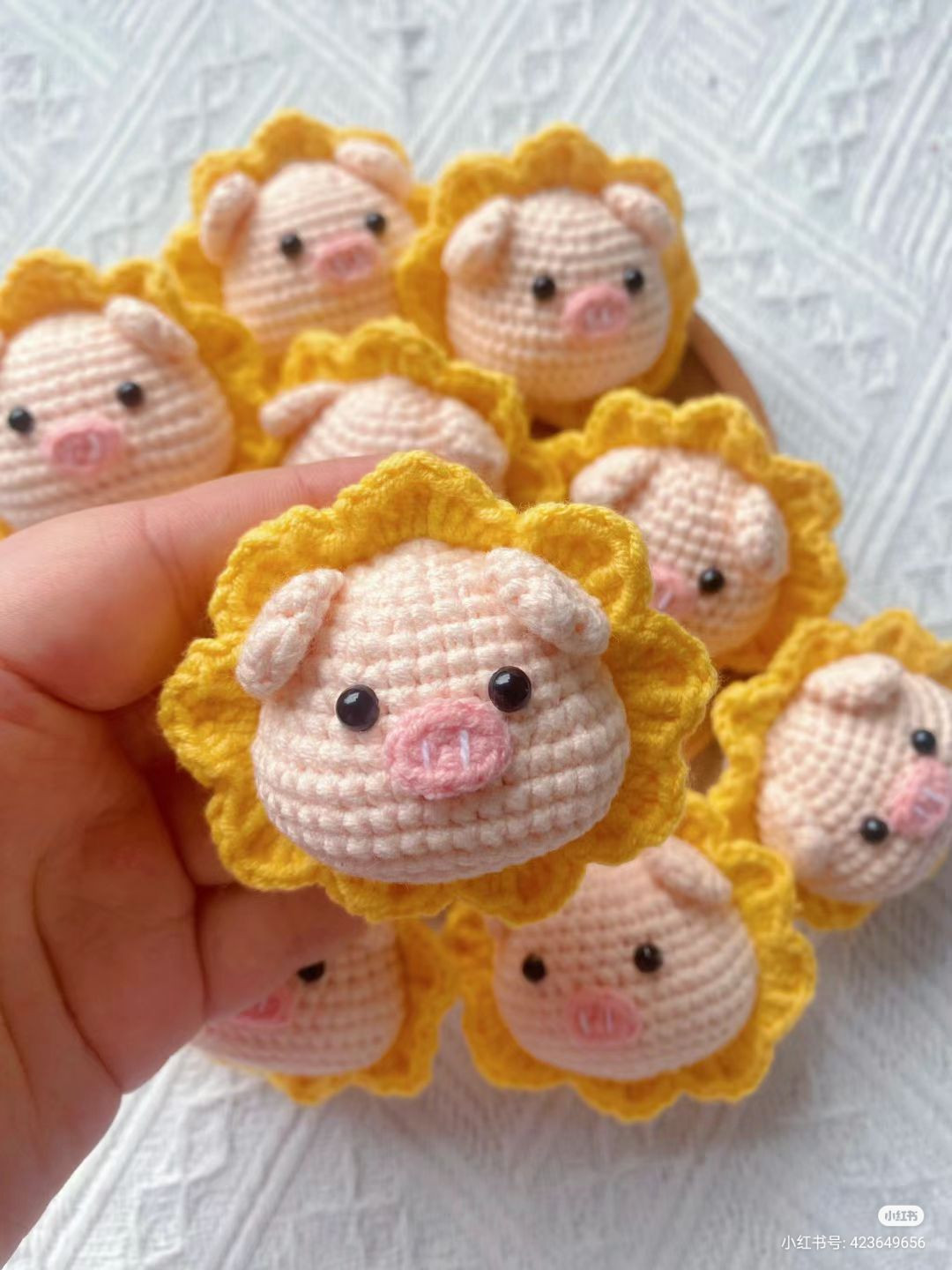 Chart móc len Hoa heo dễ thương, hướng dẫn chi tiết từng hàng