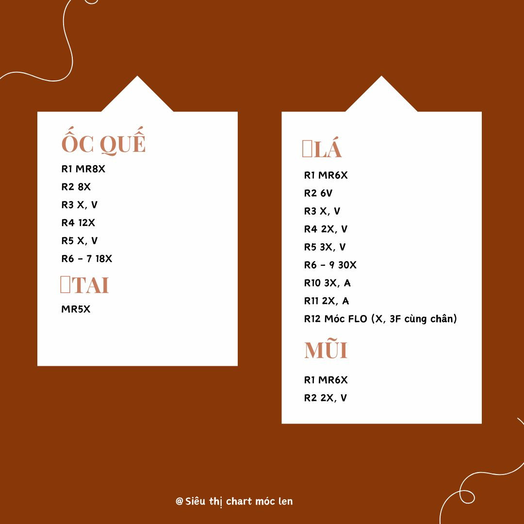 Chart móc len kem ốc quế gấu cute