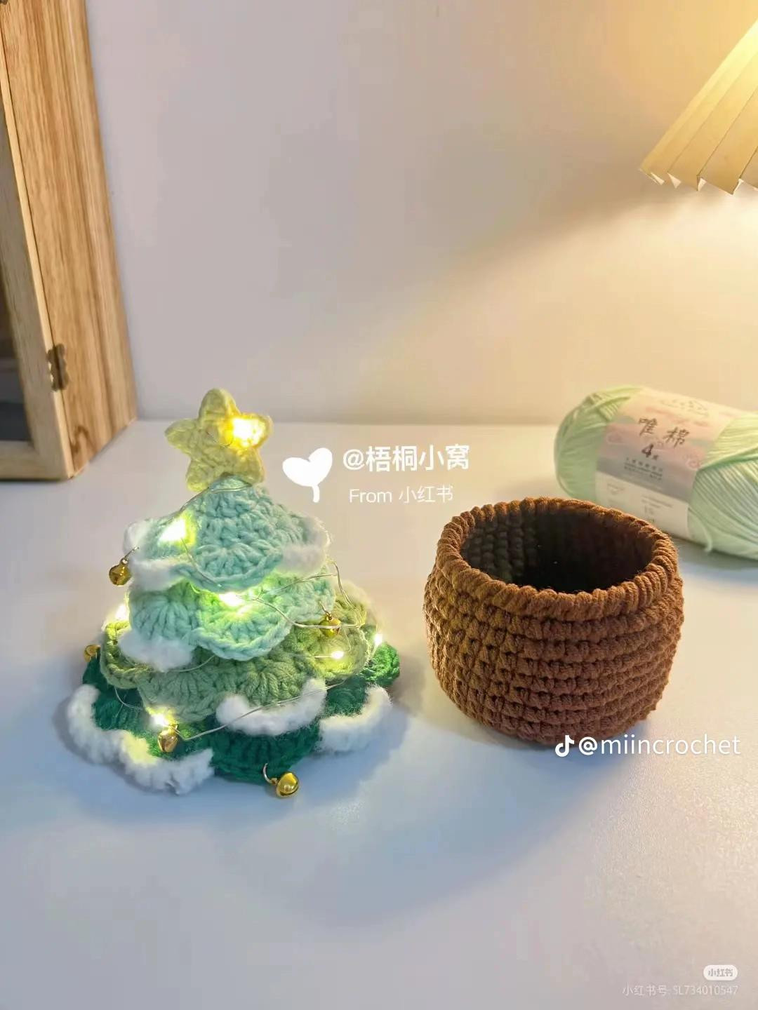 Chart Móc Len Kẹp Tóc Giáng Sinh và Thỏ Cute