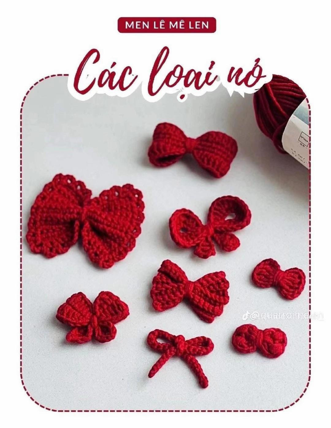 Chart Móc Len Kẹp Tóc Giáng Sinh và Thỏ Cute