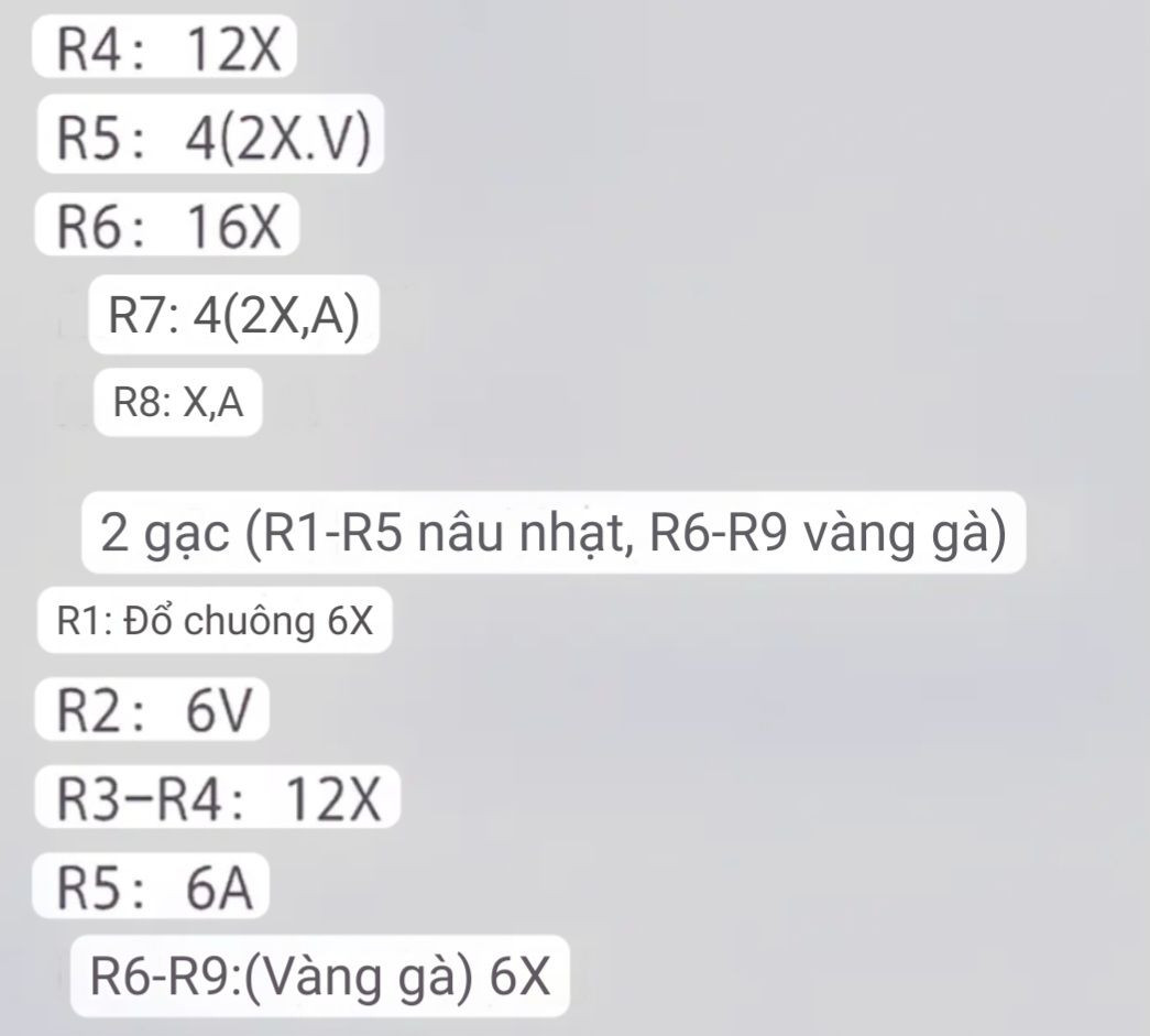 Chart Móc Len Kẹp Tóc Sừng Hươu Cao Cổ Màu Vàng Nâu