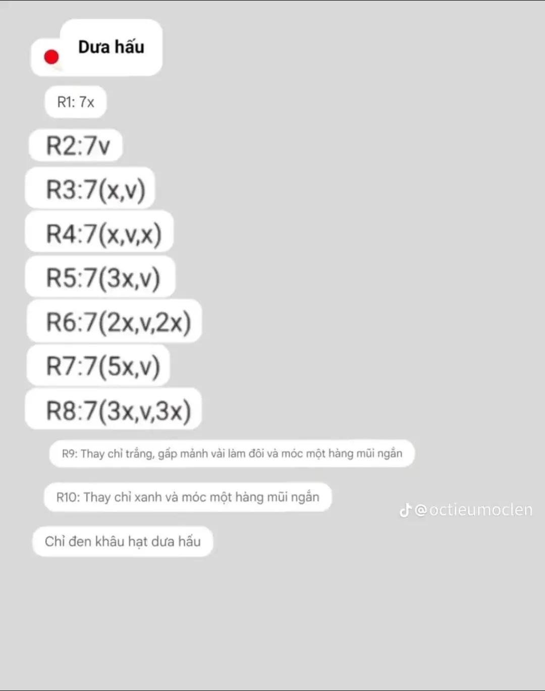 Chart Móc Len Kẹp Tóc Trái Cây: Dâu Tây, Lê, Dưa Hấu