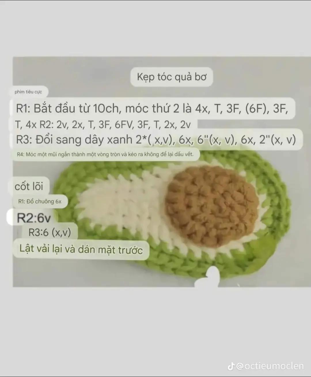 Chart Móc Len Kẹp Tóc Trái Cây: Dâu Tây, Lê, Dưa Hấu