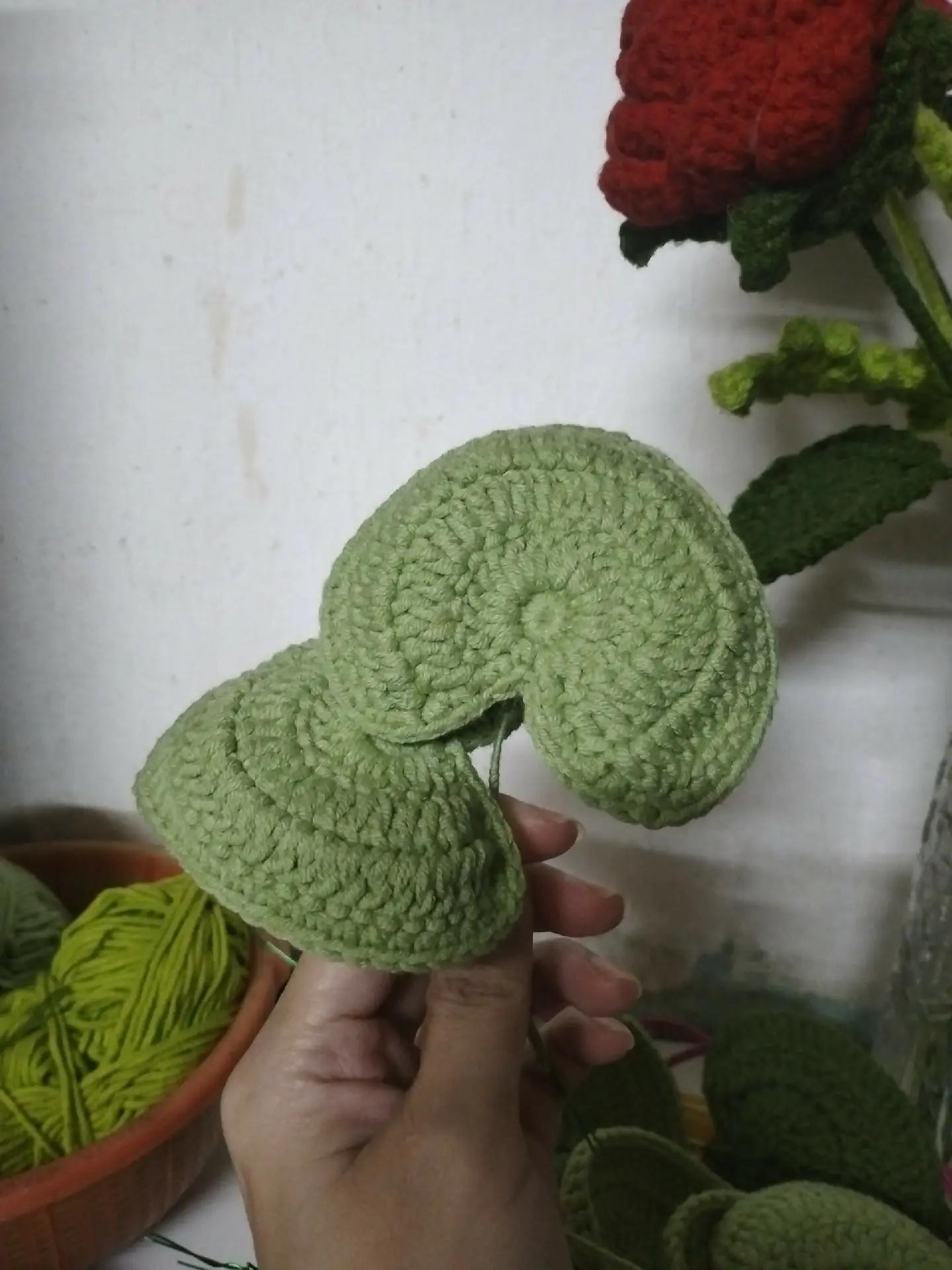 Chart móc len lá hoa Tùng màu xanh, hướng dẫn chi tiết từng hàng