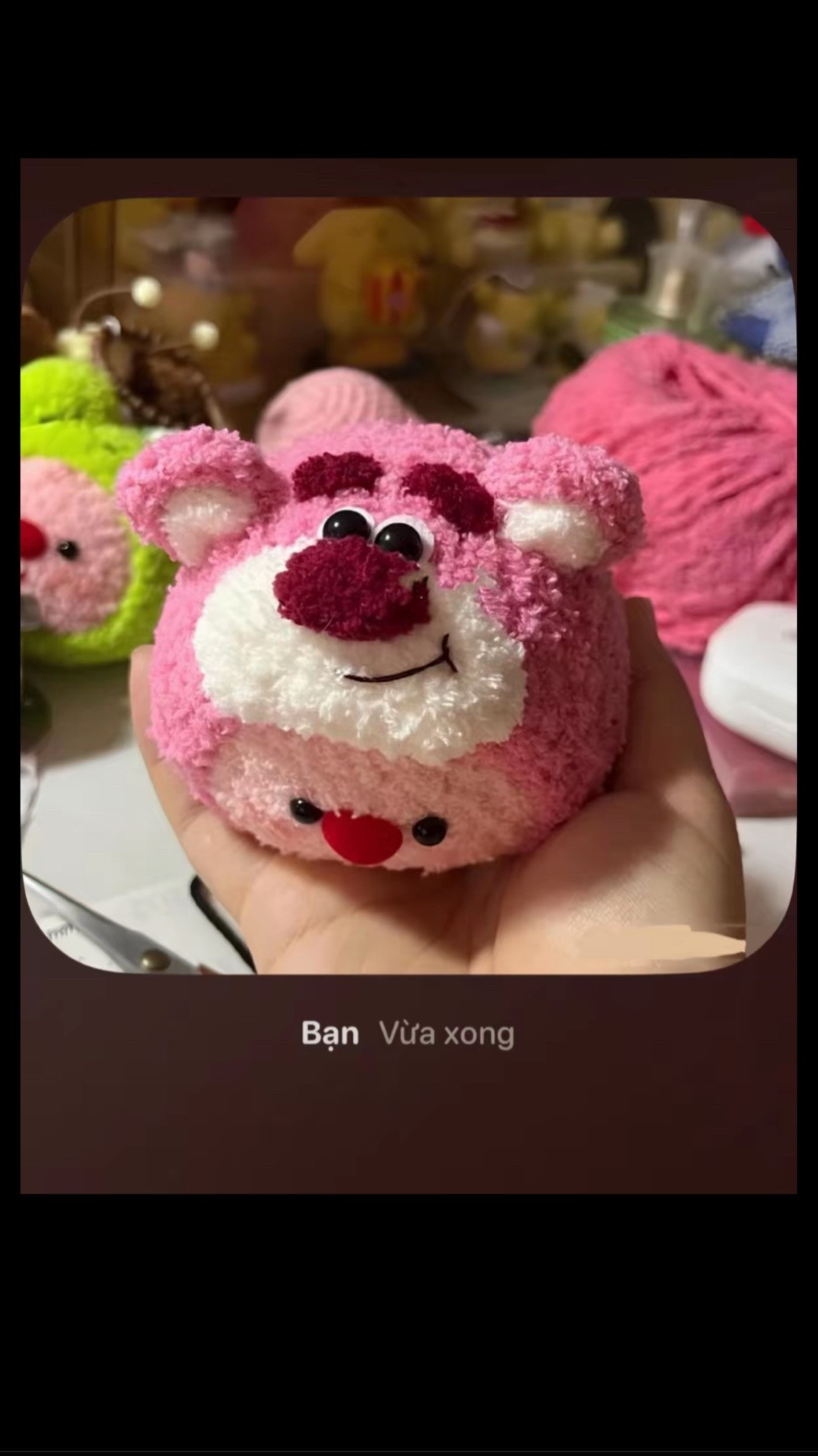 Chart móc len Loopy Gấu Dâu dễ thương