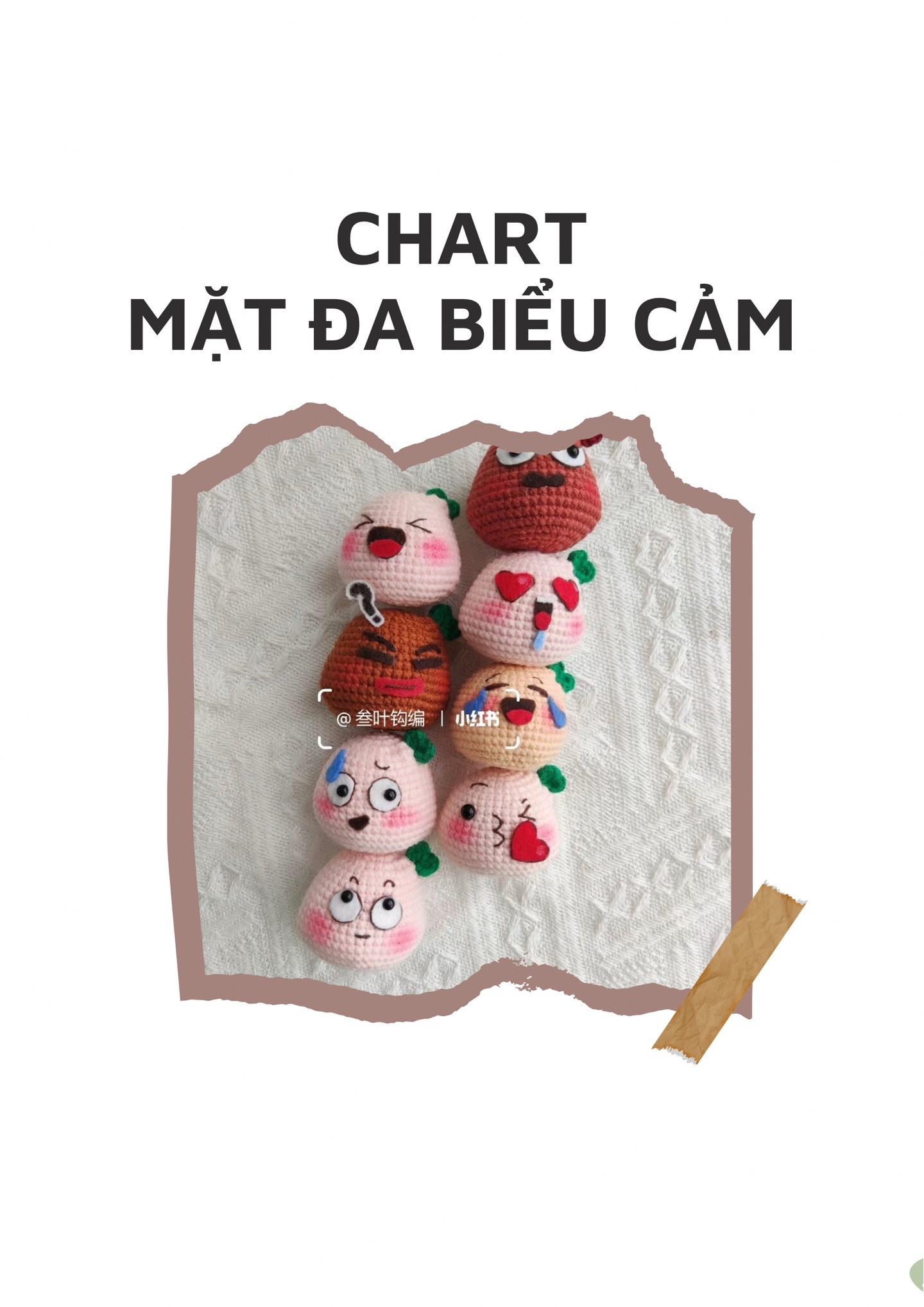 Chart Móc Len Mặt Đa Biểu Cảm: Hướng dẫn chi tiết tạo hình các biểu cảm vui, buồn, giận dữ