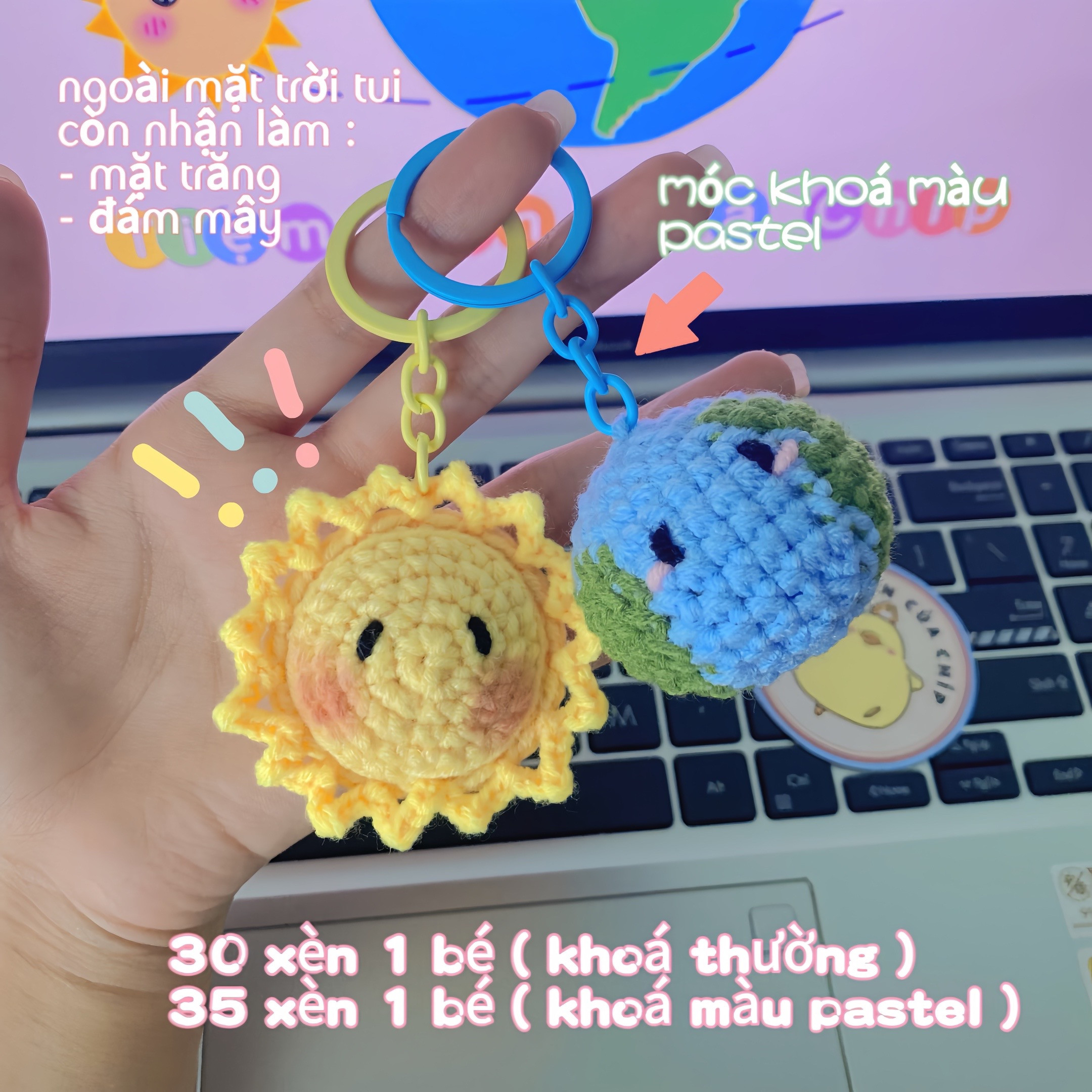 Chart Móc Len Mặt Trời Mini - Hướng Dẫn Chi Tiết