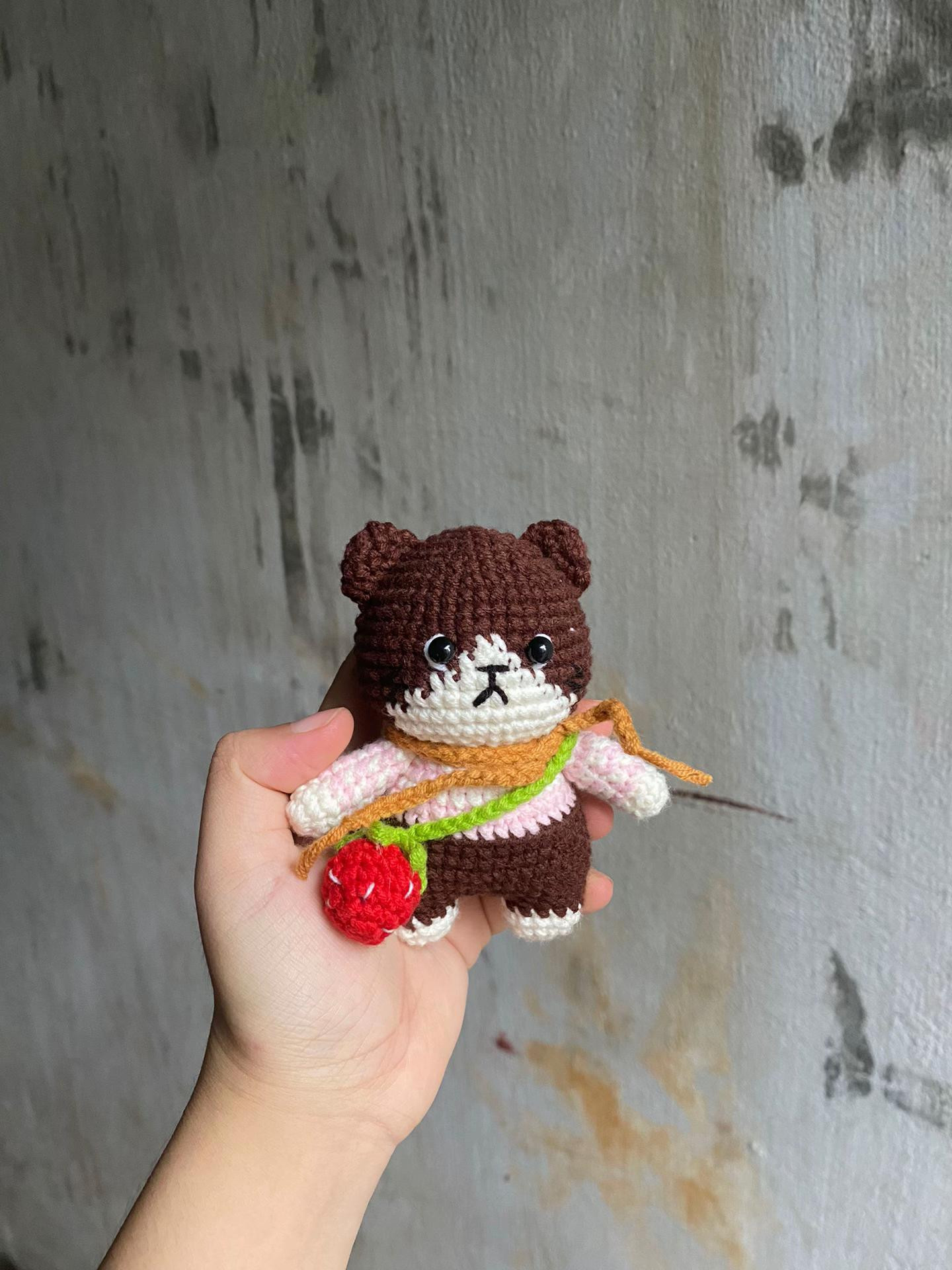 Chart móc len Mèo mùa đông dễ thương, màu đỏ và cam