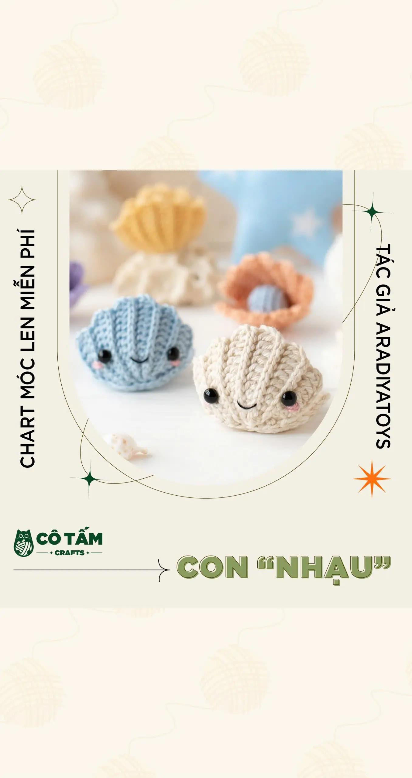 Chart Móc Len Miễn Phí: Con Nhạu (Con Trai Ngọc) - Tác Giả AradiyaToys