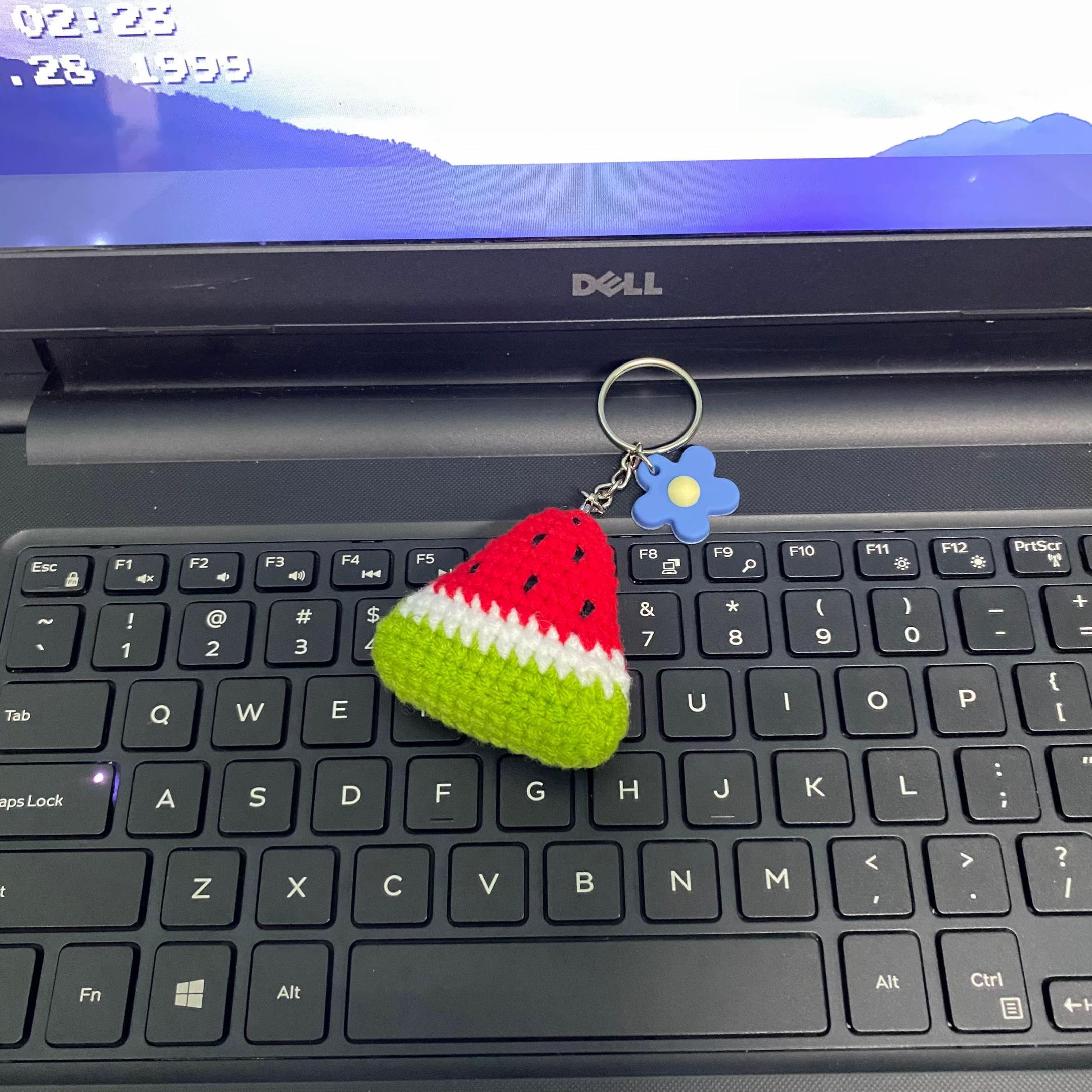 Chart móc len miếng dưa hấu đỏ xanh trắng dễ thương