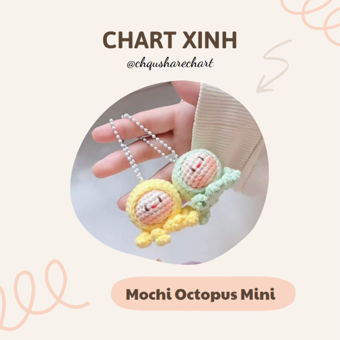 Chart móc len Mochi Octopus Mini dễ thương