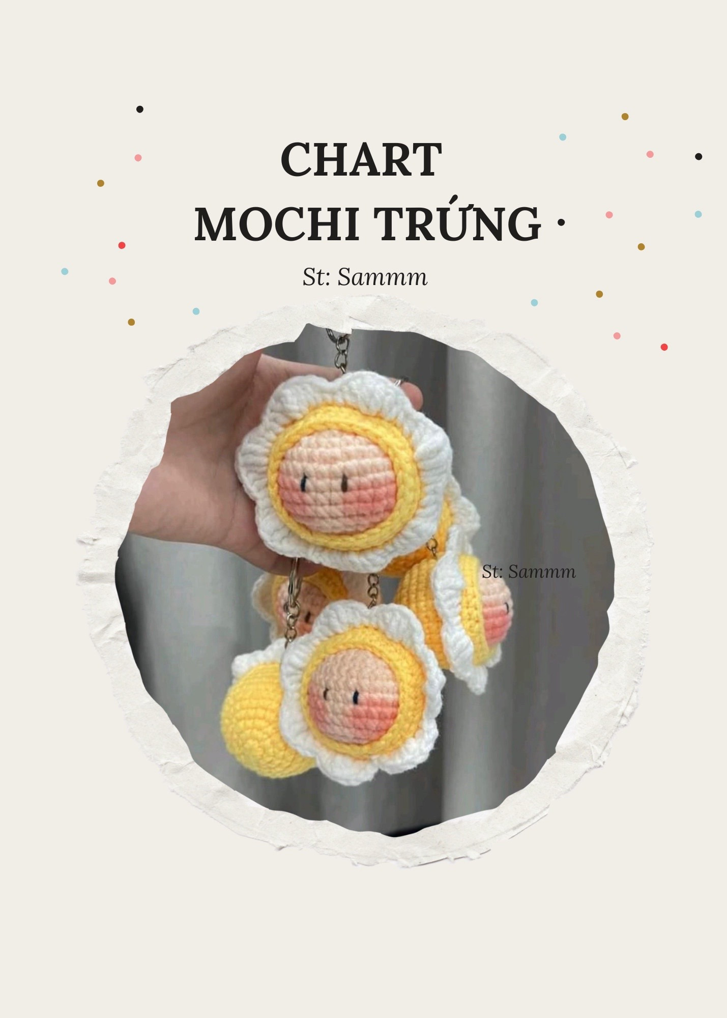 Chart Móc Len Mochi Trứng Chi Tiết Từng Hàng