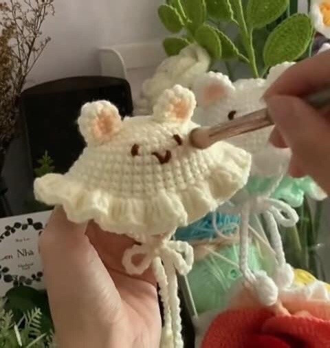 Chart Móc Len Mũ Lân và Mũ Xương Rồng Cho Thú Cưng