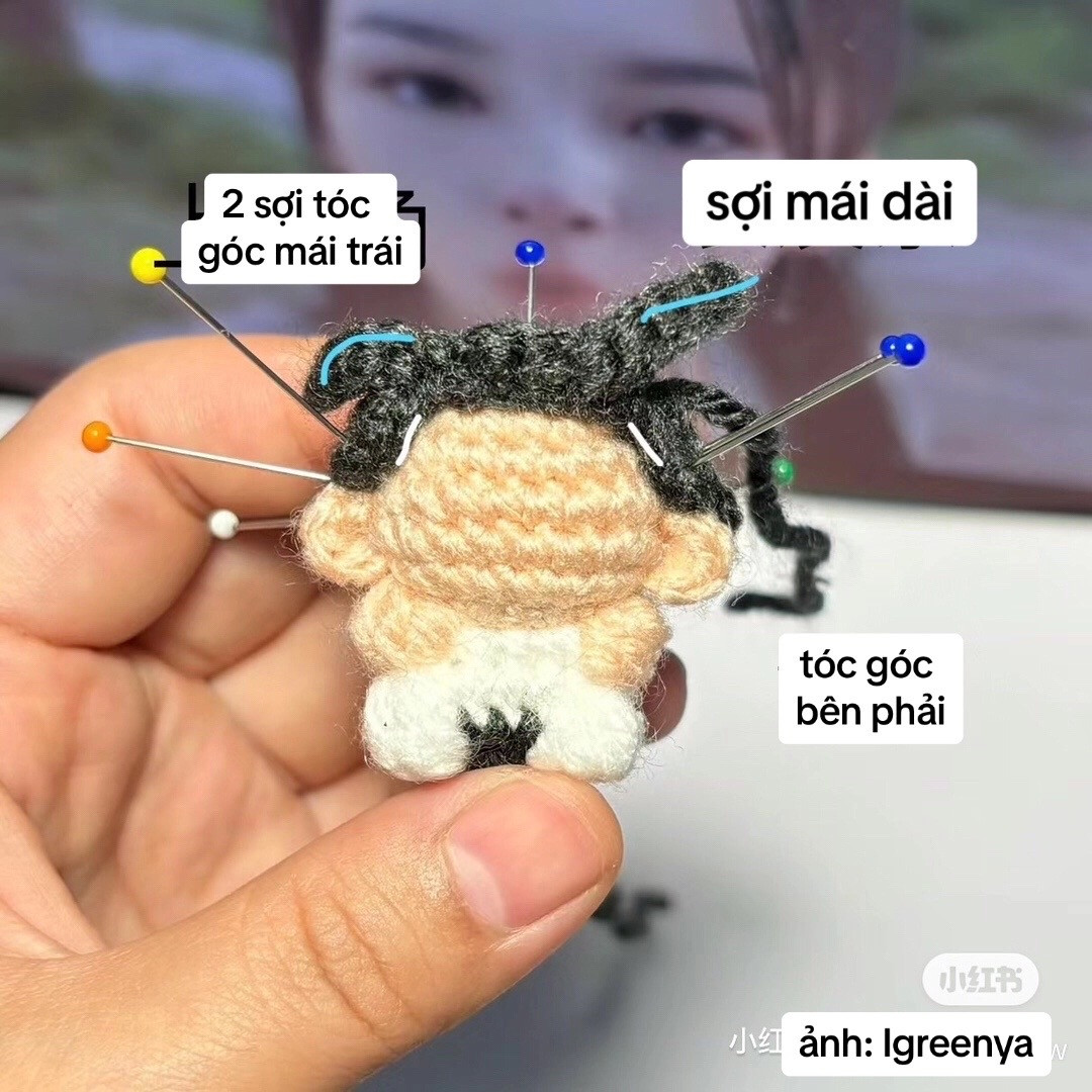 Chart móc len nhân vật Yuta Okkotsu tóc đen