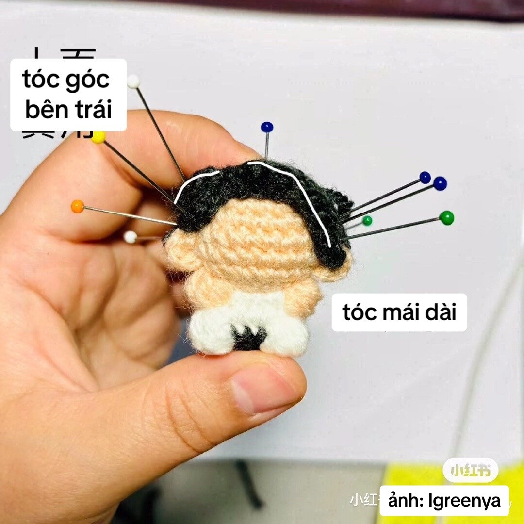 Chart móc len nhân vật Yuta Okkotsu tóc đen