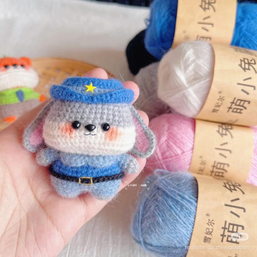 Chart Móc Len Nick và Judy - Búp bê Thỏ Cops và Gấu Fox