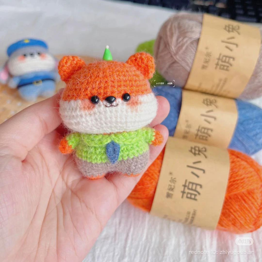 Chart Móc Len Nick và Judy - Búp bê Thỏ Cops và Gấu Fox