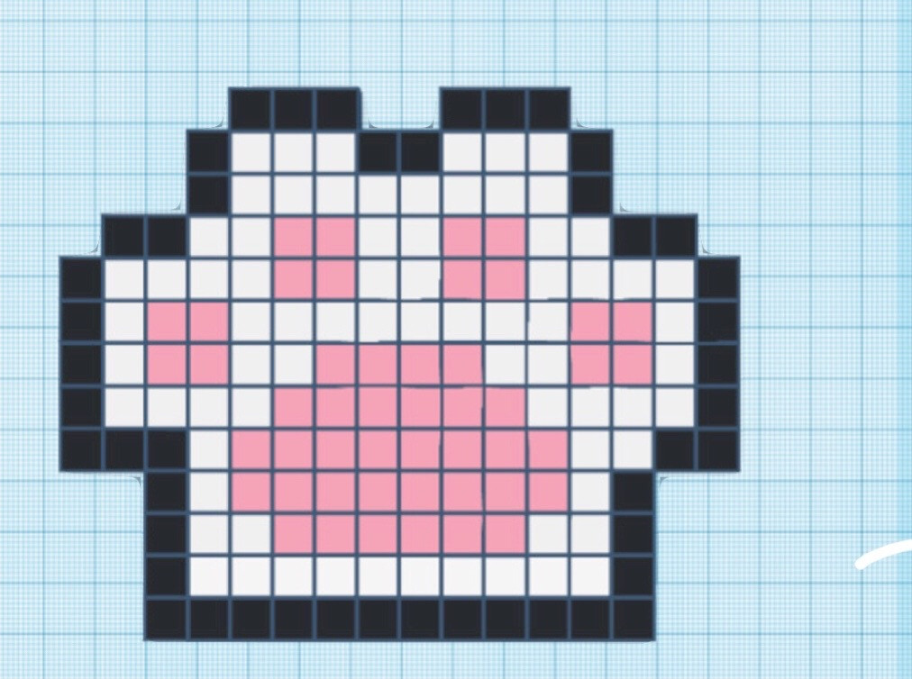 Chart móc len pixel dễ thương: Cáo, Gấu, Hello Kitty và Bơ