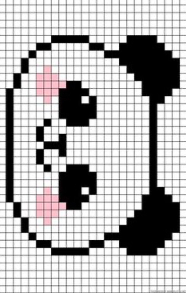 Chart móc len pixel dễ thương: Cáo, Gấu, Hello Kitty và Bơ