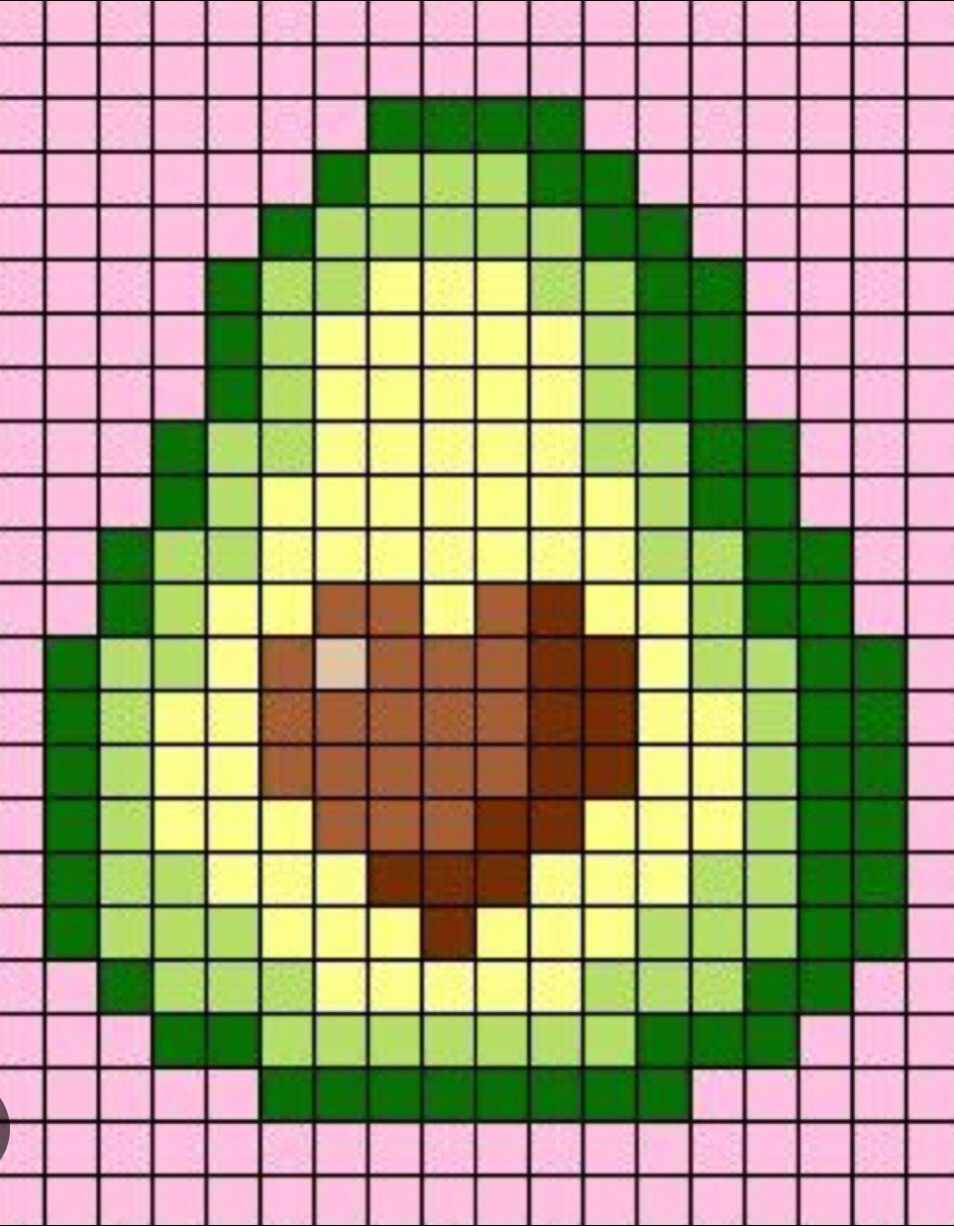 Chart móc len pixel dễ thương: Cáo, Gấu, Hello Kitty và Bơ