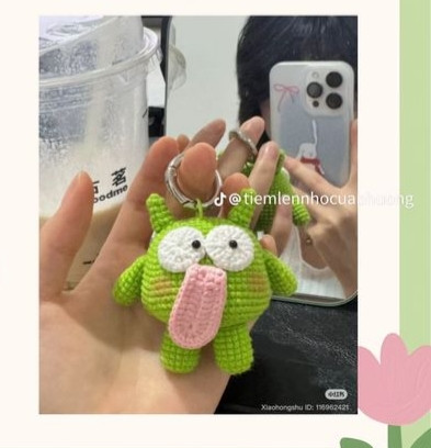 Chart móc len quái vật xanh nghịch ngợm lưỡi dài