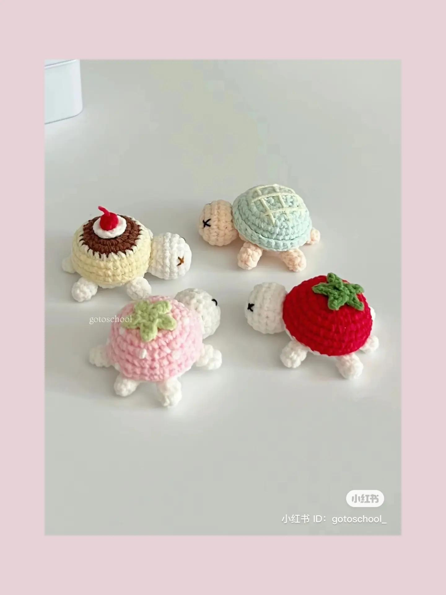 Chart móc len rùa pudding và bé rùa xinh xắn nhiều màu