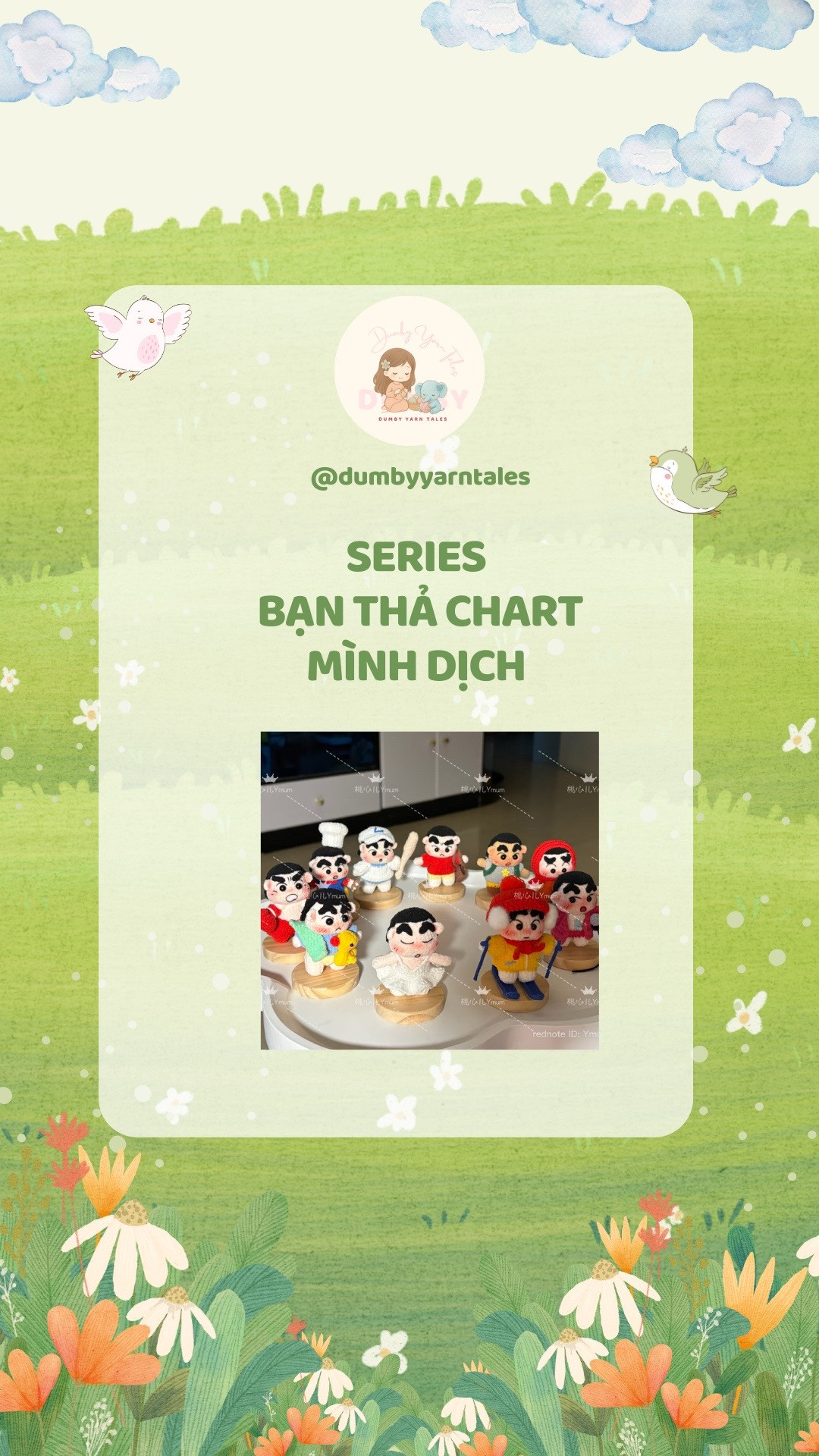 Chart móc len Series Shin Mini: Shin múa Bale, trượt tuyết, bóng chày và đi chợ