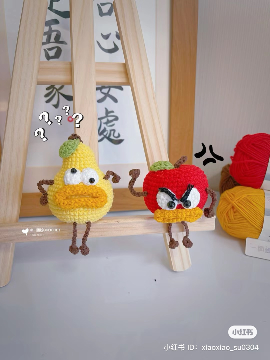 Chart móc len Táo Cọc và Lê Ngô dễ thương