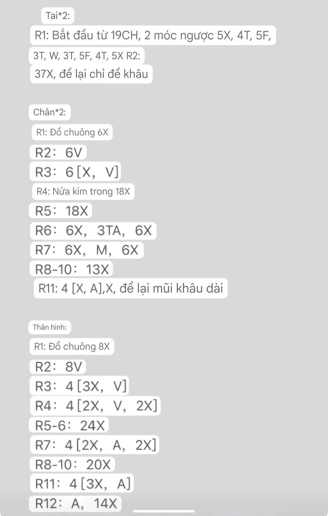 Chart Móc Len Thỏ Nơ Ôm Hoa Tulip