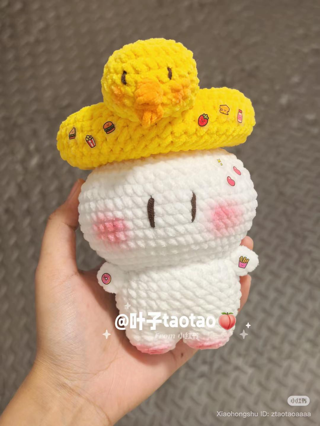 Chart Móc Len Thỏ Ôm Phao Vịt Ngủ