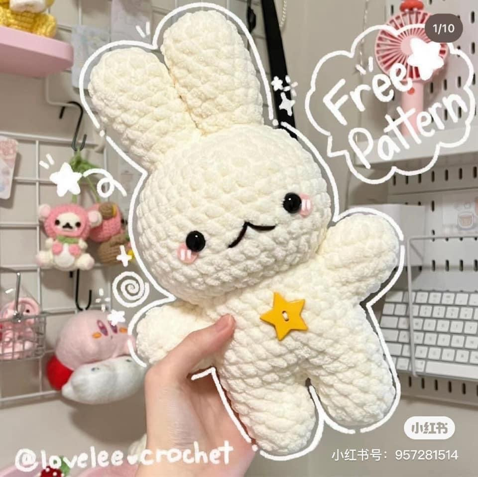 Chart Móc Len Thỏ Trắng - Hướng dẫn chi tiết từng hàng